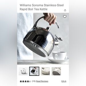 Williams Sonoma Stainless Steel Rapid Boil Tea Kettle